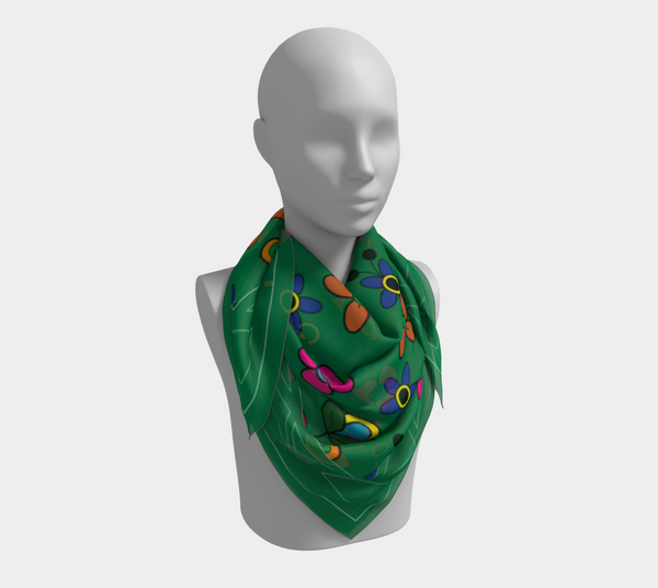 The Auntie Scarf Green